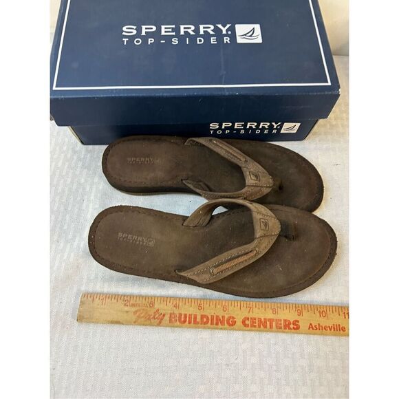Sperry topsider brown flip flop sandals 8? - Picture 3 of 6